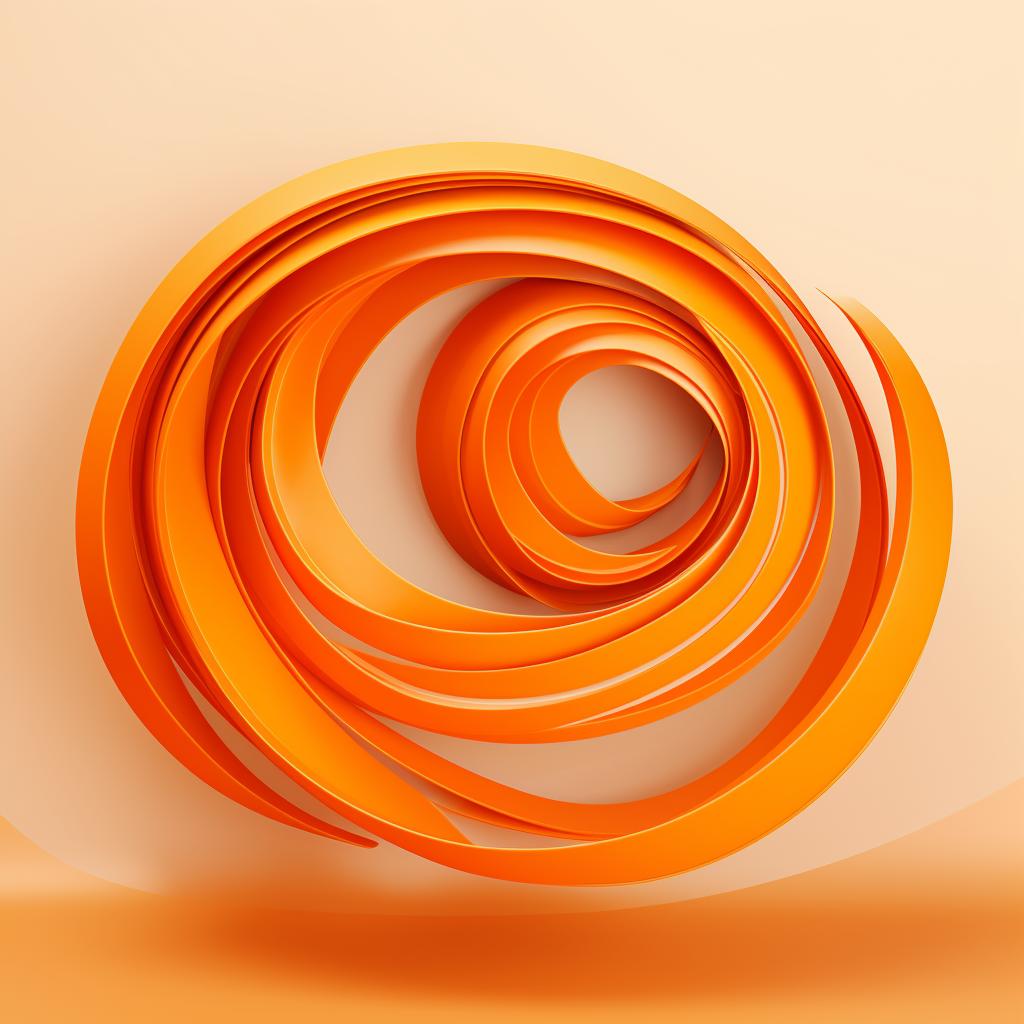 Loose orange paper coils