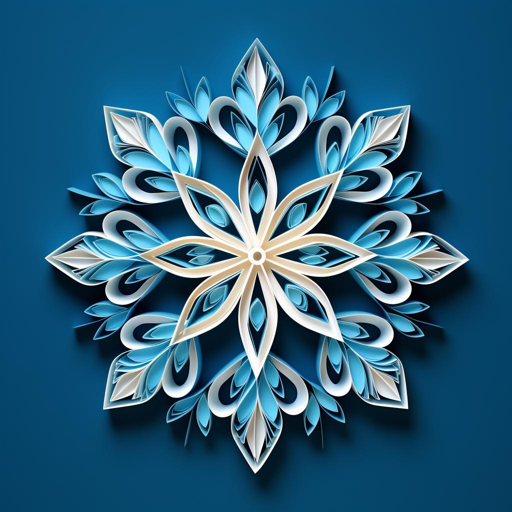 Finished quilled snowflake