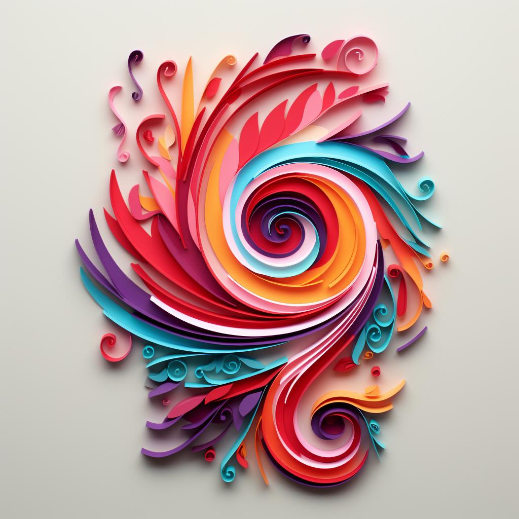 Quilling paper cut into strips