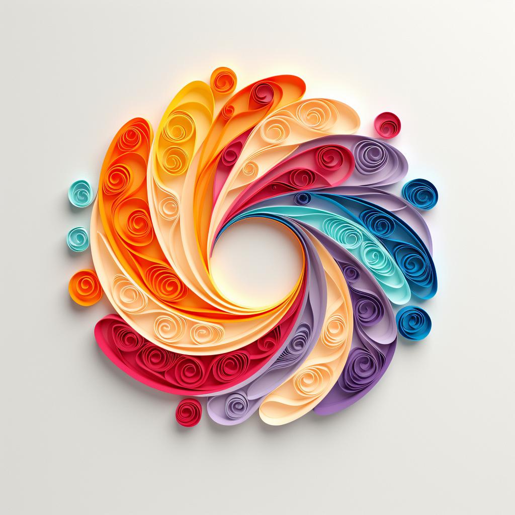 A loose circle created with quilling paper and tool